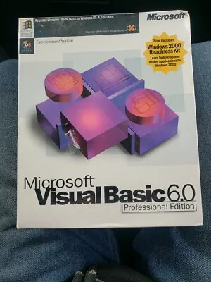 Microsoft Visual Basic 6.0 6 Professional PRO ~ Windows 95 98 ME NT NEW  • $179.95