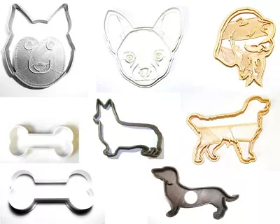 Set Dog Lover Corgi Golden Chihuahua Dachshund Husky Bones Cookie Cutter Pr1035 • £17.35