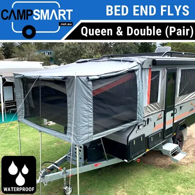 $645 • Buy Camper Trailer Bed End Flys With Waterproof Side Walls & Windows, Fits Jayco Etc