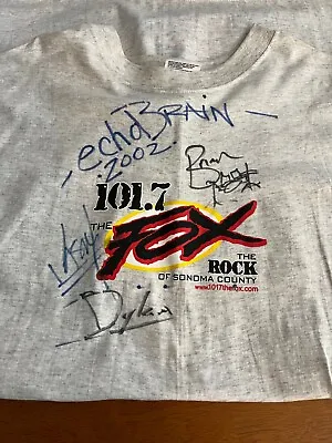 Signed Jason Newstead Echobrain Authentic T-shirt W. Brian Dylan Metallica Bass • $49.99