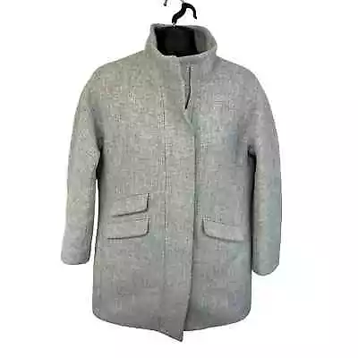 J Crew Cocoon Coat Italian Stadium Cloth Wool Grey Size 10 READ • $44.95