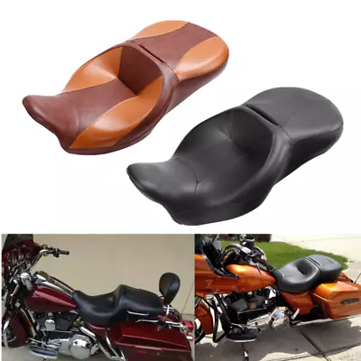 Motorcycle Black Rider Passenger Seat For Harley Touring Road Glide 2009-2021 • $79.19