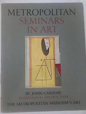 1958 Metropolitan Seminars In Art Portfolio 4 Abstraction John Canaday Prints • $25.50