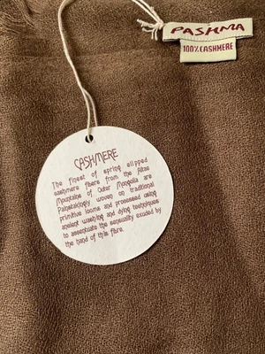 £18 • Buy 100% Cashmere Pashmina Scarf Wrap Shawl - Brown