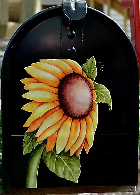 Mailbox Magnet Partial Cover Sunflower Custom Address Numbers Black Mailbox • $8.95