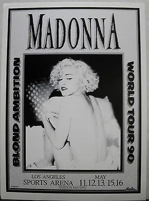 Madonna Blond Ambition Tour Original Concert Poster Los Angeles Sports Arena CA • $24.49