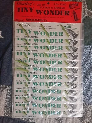 Rare Vintage Charley's Tiny Wonder Fishing Lure Display Card • $27.99