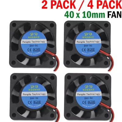 2/4 PCS 24V 40mm Cooling Case Fan 4010 40x40x10mm DC For RepRap 3D Printer 2-Pin • $8.05