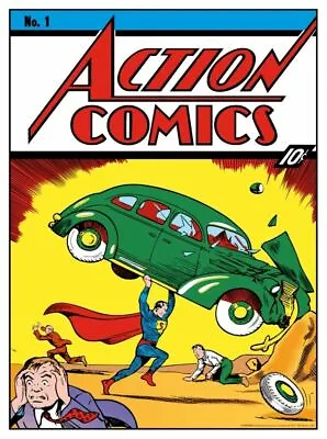 ACTION COMICS #1 Cover Art Screen Print Bottleneck Superman 80th Poster Mondo • $124.99