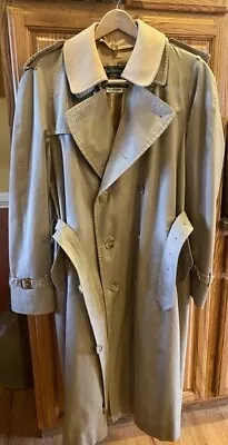 Vintage Men's Burberrys Trench Coat W/ Removable Wool Liner Size 44L Long • $249