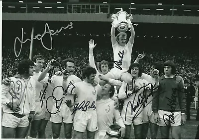 Multi Hand Signed 1972 Fa Cup Photo Leeds United Coa Autograph Utd Peter Lorimer • £109.99