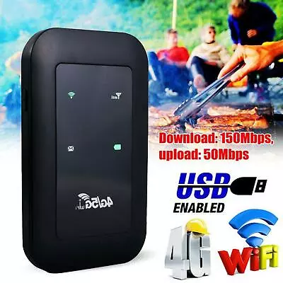 Mini 3G/4G LTE Mobile Broadband Wireless Router Hotspot WiFi SIM PortS8 F5K0 • £9.58