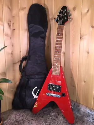 Epiphone By Gibson Mini Flying V Electric Guitar Red W Case Untested W Cord • $249.99