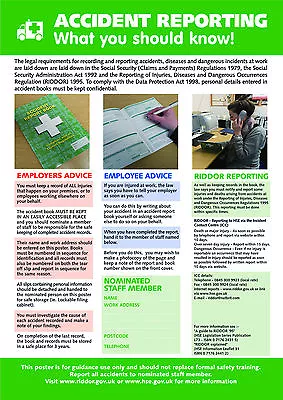 £5.49 • Buy Health And Safety Accident Reporting A2 POSTER / SIGN Ref: HS108 420 X 594mm