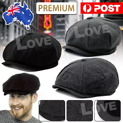 $10.95 • Buy 8 Panels Newsboy Flat Cap Peaky Blinders Baker Golf Driving Boy Mens Beret Hat