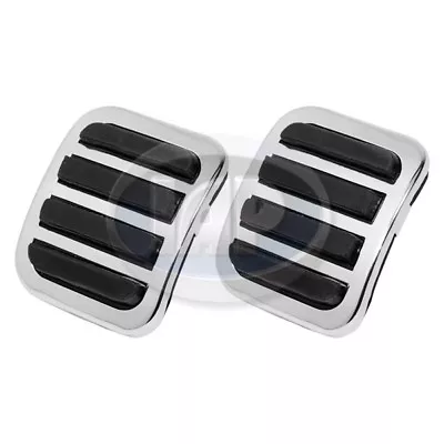 Clutch & Brake Pedal Pads Set Chrome/rubber Volkswagen T1 Bug Beetle T2 Bus Ghia • $15.35