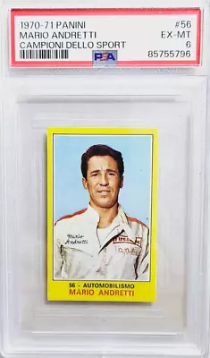 1970 Panini Campioni Dello Sport #56 Mario Andretti 2nd Year F1 Card PSA 6 GOAT • $129