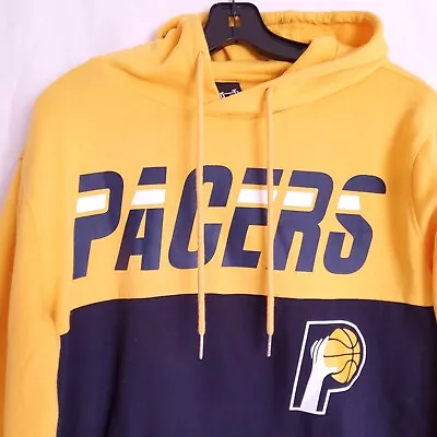 Indiana Pacers Mens Small Hoodie NBA Ultra Game Blue Yellow Pullover Graphic  • $25.99