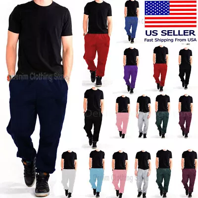 Men Women Unisex Sweatpants Fleece  Workout Gym Sport Pants Size S-5xl  • $19.25