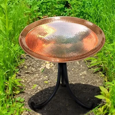 Achla Metal Bird Bath With Tripod Stand  Copper Plated Garden Patio Deck • $126.40