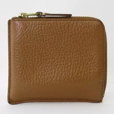 Comme Des Garcons Zip Wallet Compact L-Shaped Zipper Leather Brown Men'S • $110.84