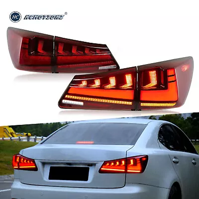 $279.99 • Buy HCMOTION V2 LED Tail Lights For Lexus IS250 IS350 ISF 2006-2013 Red Animation