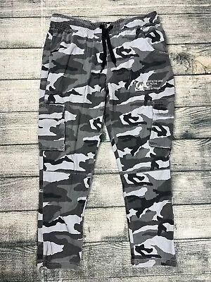 Ecko Unltd Joggers Mens Size XL Gray Camo Stretch Jogger Pants Y2K Retro Style • $15.99