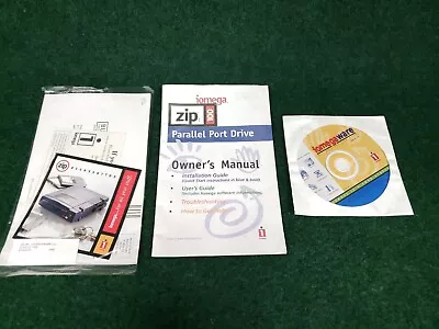 Manual And Software For Iomega 100MB External Zip Drive Parallel Port • $9.99