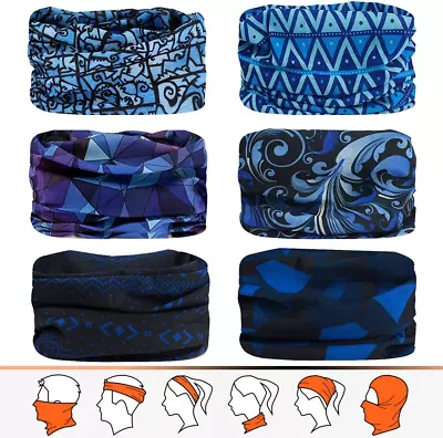 Headwear Bandana Neck Gaiter Head Wrap Headband Balaclava Magic Scarf • $18.51