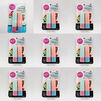 9 Pack Eos Natural Lip Balm Sticks Watermelon Frose & Lychee Martini 2 Ct Each • $34.99