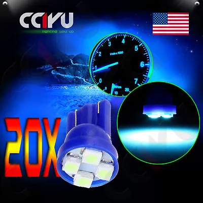 20X Ice Blue T10 W5W 158 LED License Plate Instrument Cluster Dashboard Lights • $7.74