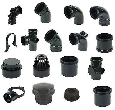 £9.99 • Buy Black Soil Pipe And Ring Seal Fittings UPVC 110mm External Or Internal Use