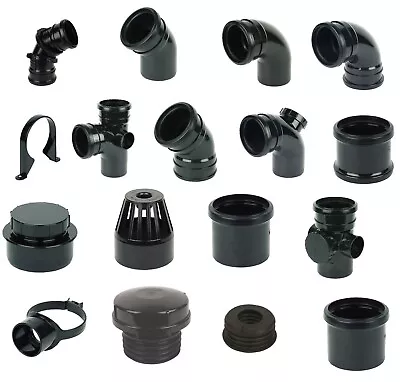 Black Soil Pipe And Ring Seal Fittings UPVC 110mm External Or Internal Use • £9.99