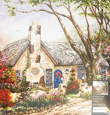 Anchor Maia Collection MORNING GLORY COTTAGE Counted Cross Stitch Kit T. Kinkade • $55.42