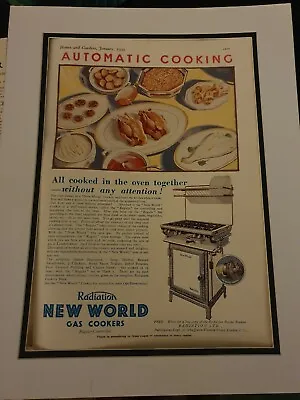 Original Vintage Cooking Magazine Advert Ideal Wall Art Picture  Radiation   • £8