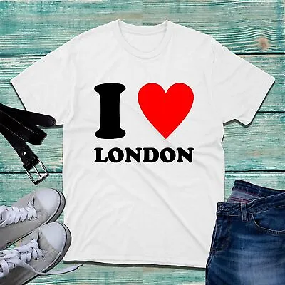 I Love London T-Shirt Capital Of England Country Love Souvenir Great Britain Top • $12.43