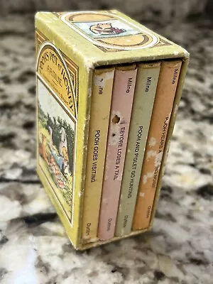 Pooh’s Pot O' Honey Miniature Books Set Of 4 Hardcover W/box & Dj A.A. Milne • $31.19