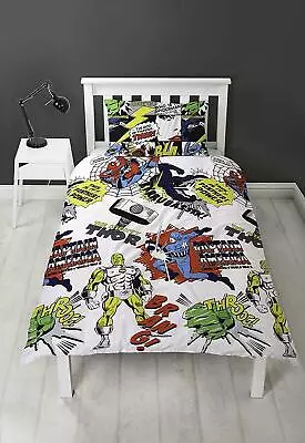 £15.99 • Buy Duvet Cover Bedding Set Marvel Comic Design Quilt Cover Pillow Cases Single Size