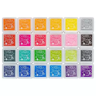 Ink Pad 24 Colors Finger Washable Craft Ink Pad For Kids Stamp 1.18X1.18'' • $15.31