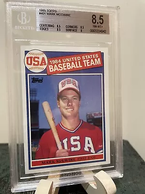 1985 Mark McGwire Topps OLY RC #401 BGS 8.5 QTY • $34.99