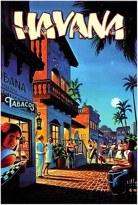 Havana - Cuba Vintage Travel Poster Retro Posters • $24.99