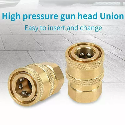 2PACK Pressure Washer Coupler Brass Fittings 1/4 Inch Quick Connect To Female • $10.75