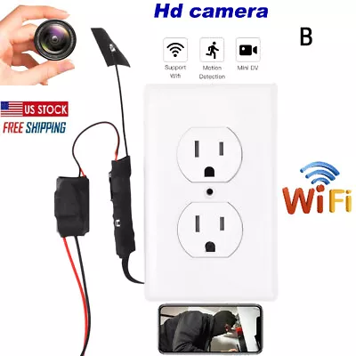 4K/2K/1080P HD Home Security Nanny Camera Wall AC WIFI IP Wall Outlet Receptacle • $60.98