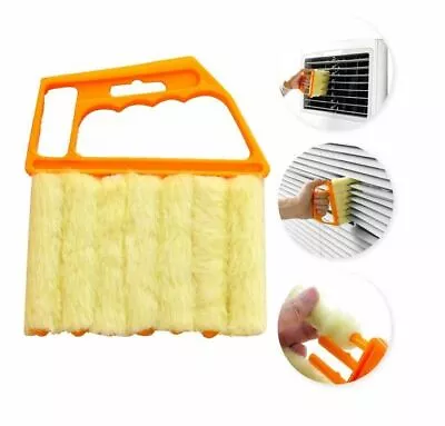 Venetian Window Blind Cleaner Microfibre 7 Finger Brush Washable Duster Wet/Dry • £4.49