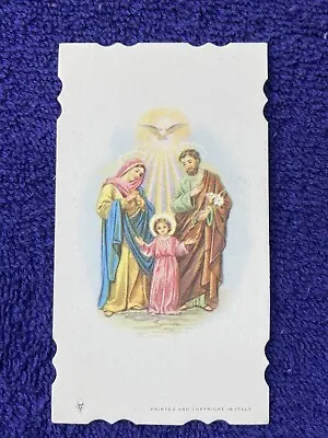 Vintage Catholic Holy Prayer/ Funeral Remembrance Card Of The Holy Family • $1.50