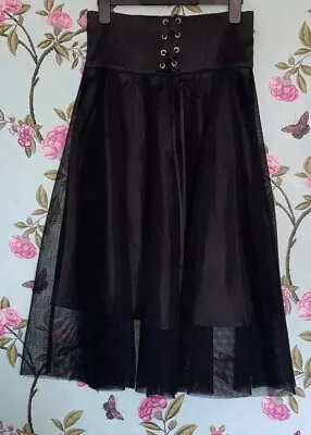 Women’s Black Mesh Skirt.New Look.Size 10.BNNT.GC. • £9