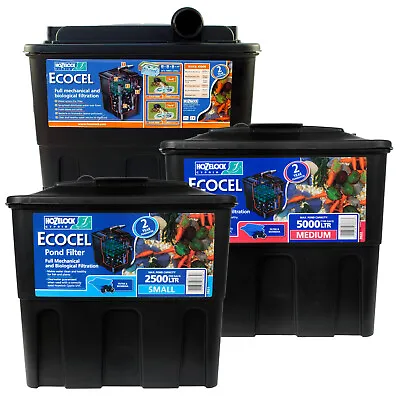 £53.99 • Buy Hozelock Ecocel Pond Filter Fish Gravity Media Box System Garden Koi Goldfish
