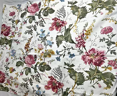 VTG Country Curtains Brand Lined Curtain (2) Cafe Panels 31x40 Rose Floral • $44.08