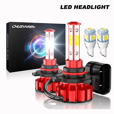 2x 9005 4 Side LED Headlight Bulbs High Beam Conversion Kit White Super Bright • $13.99