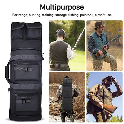 Heavy Duty Tactical Rifle Case Military Rifle Storage Gun Bag Storage Backpack • £18.99